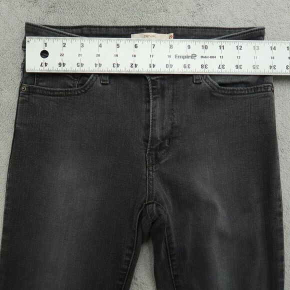 Levi's 712 Jeans Women's Size 29 Gray Mid-Rise Slim Straight Denim 29" Inseam - Picture 16 of 16